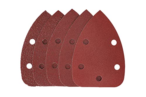 Mirka Red Schleifpapier Holz Schleifdreiecke Klett / 100x140x140mm / Klett-Haftung / 5-Loch/Mix-Korn P40, P60, P80, P120, P180 / 5 Stück/zum Schleifen von Holz, Metall und Kunststoff Mirka Red Schleifpapier Holz Schleifdreiecke Klett / 100x140x140mm / Klett-Haftung / 5-Loch/Mix-Korn P40, P60, P80, P120, P180 / 5 Stück/zum Schleifen von Holz, Metall und Kunststoff von MIRKA