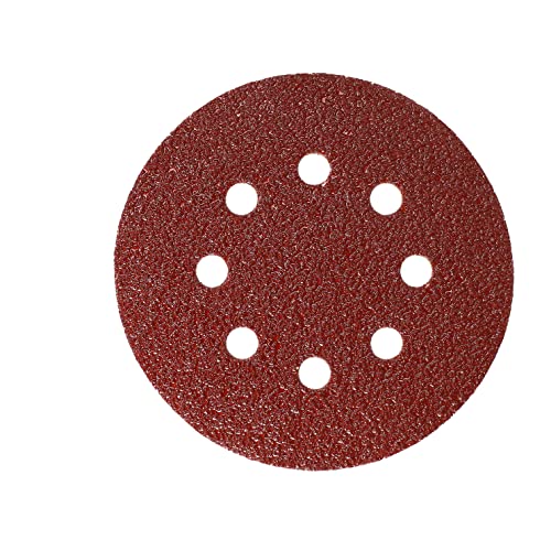 Mirka Red Schleifpapier Schleifscheiben Ø 125 mm / Klett-Haftung /8-Loch /Korn P40 /5 Stück / zum Schleifen von Holz, Metall und Kunststoff von MIRKA