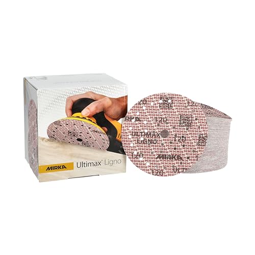 Mirka Ultimax Ligno Ø 150mm Schleifscheiben Klett Multifit/Korn 120/100 Stück/Multi-Lochung/zum Schleifen von Holzoberflächen Mirka Ultimax Ligno Ø 150mm Schleifscheiben Klett Multifit/Korn 120/100 Stück/Multi-Lochung/zum Schleifen von Holzoberflächen von MIRKA