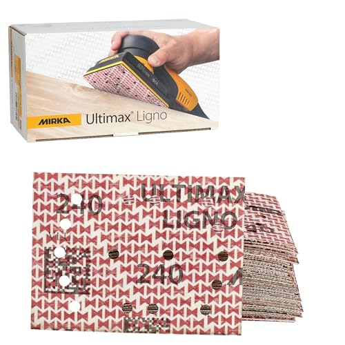 Mirka Ultimax Ligno Schleifpads, 7,6 x 10,2 cm, Körnung P240, Klettblätter für Holzprojekte, 50 Stück Mirka Ultimax Ligno Schleifpads, 7,6 x 10,2 cm, Körnung P240, Klettblätter für Holzprojekte, 50 Stück von MIRKA
