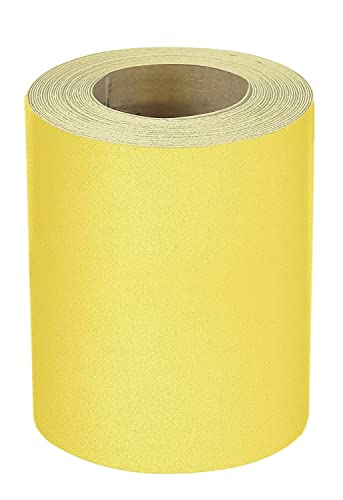 Mirka Yellow Schleifpapier (93 mm x 5 m), Schleifblätter mit P40 Körnung, zum Schleifen von Holz, Farbe, Spachtel und Kunststoff, für Handschliff oder Schwingschleifer mit Spannsystem, 1 Rolle von MIRKA