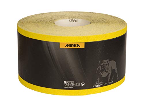 Mirka Yellow Schleifpapier Schleifrolle / 115mm x 50m / P120 / Schleifen von Hartholz, Weichholz, Farbe, Spachtel, Kunststoff / 1 Rolle von MIRKA