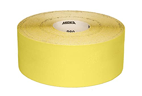 Mirka Yellow Schleifpapier Schleifrolle / 150mm x 50m / P120 / Schleifen von Hartholz, Weichholz, Farbe, Spachtel, Kunststoff / 1 Rolle von MIRKA