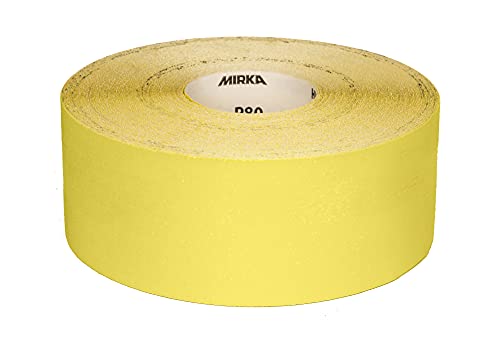 Mirka Yellow Schleifpapier Schleifrolle / 150mm x 50m / P180 /Schleifen von Hartholz, Weichholz, Farbe, Spachtel, Kunststoff / 1 Rolle Mirka Yellow Schleifpapier Schleifrolle / 150mm x 50m / P180 /Schleifen von Hartholz, Weichholz, Farbe, Spachtel, Kunststoff / 1 Rolle von MIRKA