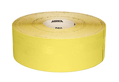Mirka Yellow Schleifpapier Schleifrolle / 93mm x 50m / P120 /Schleifen von Hartholz, Weichholz, Farbe, Spachtel, Kunststoff / 1 Rolle Mirka Yellow Schleifpapier Schleifrolle / 93mm x 50m / P120 /Schleifen von Hartholz, Weichholz, Farbe, Spachtel, Kunststoff / 1 Rolle von MIRKA