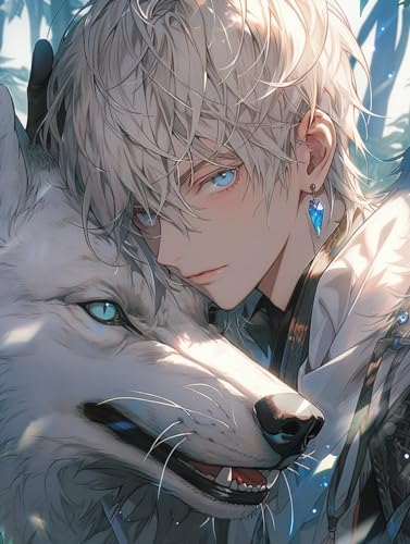 5D DIY Diamond Painting Kinder Erwachsene, Serie „Wolf und Junge“, O, 40 x 50 cm Bunt Muster Stickerei Kits Diamantmalerei Home Wanddekoration Wohnzimmer Schlafzimmer Eingang Dekoration 5D DIY Diamond Painting Kinder Erwachsene, Serie „Wolf und Junge“, O, 40 x 50 cm Bunt Muster Stickerei Kits Diamantmalerei Home Wanddekoration Wohnzimmer Schlafzimmer Eingang Dekoration von MIRONS