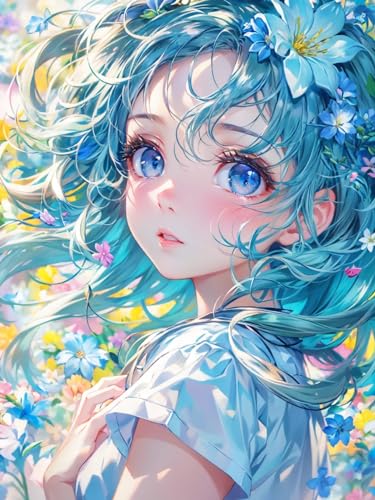 5D Diamant Painting Bilder, Niedliches Cartoon-Mädchen, M, 50 x 70 cm Diamond Painting Diamond Kristall Art Erwachsene Full DIY Diamant Kunst Malerei Stickerei Set Kreuzstich Bilder Home Wand Dekor 5D Diamant Painting Bilder, Niedliches Cartoon-Mädchen, M, 50 x 70 cm Diamond Painting Diamond Kristall Art Erwachsene Full DIY Diamant Kunst Malerei Stickerei Set Kreuzstich Bilder Home Wand Dekor von MIRONS