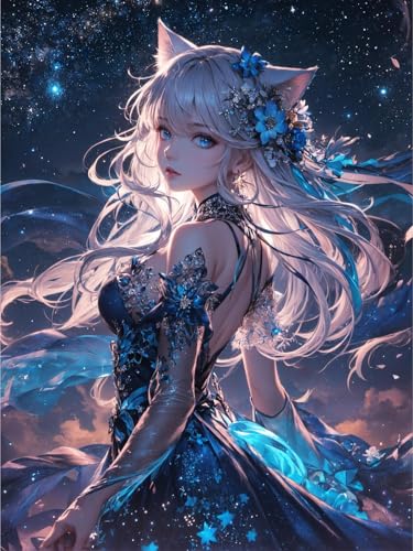 MIRONS 5D DIY Diamond Painting Rund, Anime-Mädchen, G, 40 x 50 cm Diamant Malerei, malen nach zahlen, kreative Freizeit Erwachsene Set Haus Dekoration MIRONS 5D DIY Diamond Painting Rund, Anime-Mädchen, G, 40 x 50 cm Diamant Malerei, malen nach zahlen, kreative Freizeit Erwachsene Set Haus Dekoration von MIRONS