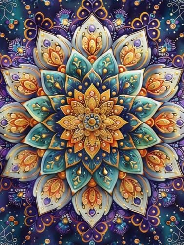MIRONS 5D DIY Diamond Painting Rund, Mandala-Muster, P, 50 x 70 cm Diamant Malerei, malen nach zahlen, kreative Freizeit Erwachsene Set Haus Dekoration MIRONS 5D DIY Diamond Painting Rund, Mandala-Muster, P, 50 x 70 cm Diamant Malerei, malen nach zahlen, kreative Freizeit Erwachsene Set Haus Dekoration von MIRONS