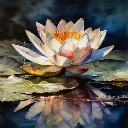 MIRONS DIY 5d Diamant Painting Bilder, Schöne Seerose im Teich, E Full Drill Diamant Malerei für Erwachsene und Kinder,Diamond Painting Dekoration für Home Wall,30 * 40cm MIRONS DIY 5d Diamant Painting Bilder, Schöne Seerose im Teich, E Full Drill Diamant Malerei für Erwachsene und Kinder,Diamond Painting Dekoration für Home Wall,30 * 40cm von MIRONS