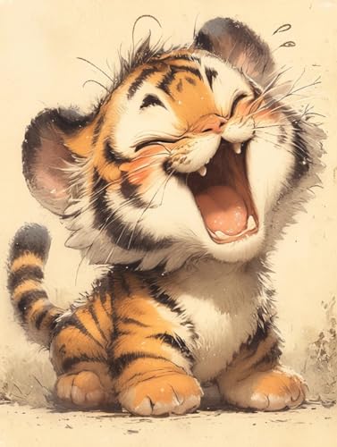 MIRONS DIY Set Diamond Painting Erwachsene, Süßer kleiner Tiger, I, 30 * 40cm Diamant Painting Bilder Diamant Stickerei Kinder,Mosaik Diamant Kunst Dekoration für Wohnzimmer Schlafzimmer MIRONS DIY Set Diamond Painting Erwachsene, Süßer kleiner Tiger, I, 30 * 40cm Diamant Painting Bilder Diamant Stickerei Kinder,Mosaik Diamant Kunst Dekoration für Wohnzimmer Schlafzimmer von MIRONS