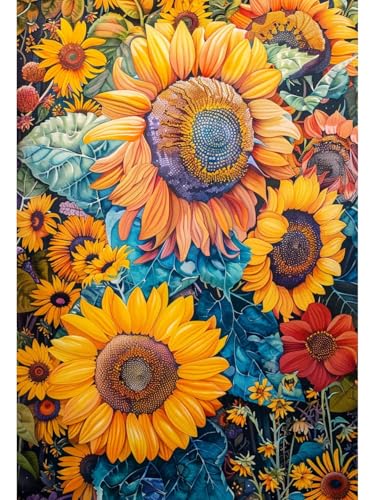 MIRONS Diamant Malerei, Sonnenblume DIY Rund Diamond Painting Diamant Painting Kreuzstich Wohnzimmer Schlafzimmer Büro Dekoration 40x50cm MIRONS Diamant Malerei, Sonnenblume DIY Rund Diamond Painting Diamant Painting Kreuzstich Wohnzimmer Schlafzimmer Büro Dekoration 40x50cm von MIRONS