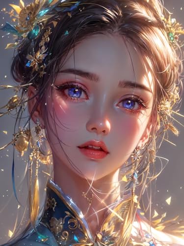 MIRONS Diamanten Puzzle Malerei Kits, Klassisches Manga-Mädchen,B,40 * 50cm DIY 5D Diamant Kunst Full Diamonds Bastel Leinwand Strass Stickerei Kunsthandwerk für Erwachsene Wohnwanddekor MIRONS Diamanten Puzzle Malerei Kits, Klassisches Manga-Mädchen,B,40 * 50cm DIY 5D Diamant Kunst Full Diamonds Bastel Leinwand Strass Stickerei Kunsthandwerk für Erwachsene Wohnwanddekor von MIRONS