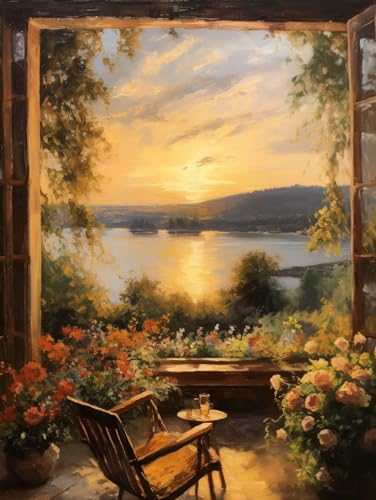 MIRONS Diamond Painting, Landschaft vor dem Fenster, N, 40 * 50CM 5D Diamant Painting Set Bilder Diamant Painting Painting Kinder DIY malen nach Zahlen Erwachsene Runden Diamanten MIRONS Diamond Painting, Landschaft vor dem Fenster, N, 40 * 50CM 5D Diamant Painting Set Bilder Diamant Painting Painting Kinder DIY malen nach Zahlen Erwachsene Runden Diamanten von MIRONS
