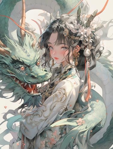MIRONS Diamond Painting Erwachsene, Comic-Mädchen und Drache,G,50 * 70cm 5D Diamond Painting, Diamant Malerei Kits Anfänger, DIY Arts Craft Diamant Painting Kits als Geschenk und Home Dekor MIRONS Diamond Painting Erwachsene, Comic-Mädchen und Drache,G,50 * 70cm 5D Diamond Painting, Diamant Malerei Kits Anfänger, DIY Arts Craft Diamant Painting Kits als Geschenk und Home Dekor von MIRONS