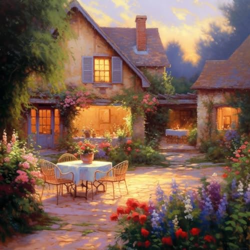 MIRONS Diamond Painting Erwachsene, Schönes Haus im Garten, C, 40 * 50CM 5D Diamond Painting, Diamant Malerei Kits Anfänger, DIY Arts Craft Diamant Painting Kits als Geschenk und Home Dekor MIRONS Diamond Painting Erwachsene, Schönes Haus im Garten, C, 40 * 50CM 5D Diamond Painting, Diamant Malerei Kits Anfänger, DIY Arts Craft Diamant Painting Kits als Geschenk und Home Dekor von MIRONS