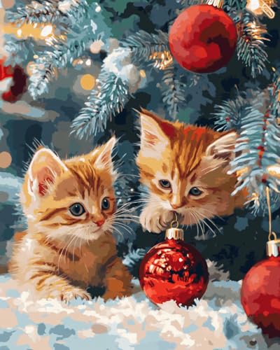 MIRONS Diamond Painting Set, Weihnachtsbaum und Katze 5d DIY Diamant Painting Bilder, Diamant Malerei Kits Für Wand Dekoration 40x50cm MIRONS Diamond Painting Set, Weihnachtsbaum und Katze 5d DIY Diamant Painting Bilder, Diamant Malerei Kits Für Wand Dekoration 40x50cm von MIRONS