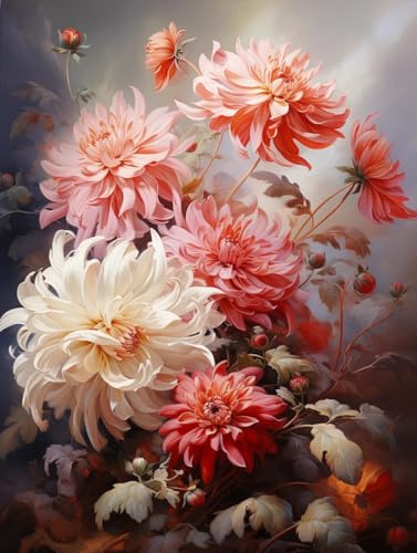 MIRONS Diamond Painting für Erwachsene, Wunderschöne Chrysantheme,F 30 * 40cm DIY 5D Full Drill Diamant Painting Bilder, Diamanten Malerei Handwerkskunst für die Wanddekoration zu Hause MIRONS Diamond Painting für Erwachsene, Wunderschöne Chrysantheme,F 30 * 40cm DIY 5D Full Drill Diamant Painting Bilder, Diamanten Malerei Handwerkskunst für die Wanddekoration zu Hause von MIRONS