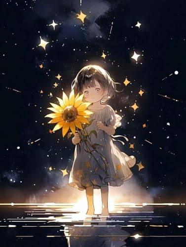 MIRONS Kreuzstich Set Vorgedruckt, Cartoon-Mädchen mit Blumen, K 11 CT Kreuzstich Stickpackungen,Vorgedruckt Kreuzstich für Wandkunst-Heimdekoration MIRONS Kreuzstich Set Vorgedruckt, Cartoon-Mädchen mit Blumen, K 11 CT Kreuzstich Stickpackungen,Vorgedruckt Kreuzstich für Wandkunst-Heimdekoration von MIRONS