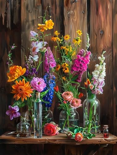 MIRONS Kreuzstich-Set zum Selbermachen, Blumen in Vase,G,30 * 40cm 11CT Kreuzstich Stickpackungen Vorgedruckt, komplettes Sortiment an vorgedruckten Startersets für Anfänger MIRONS Kreuzstich-Set zum Selbermachen, Blumen in Vase,G,30 * 40cm 11CT Kreuzstich Stickpackungen Vorgedruckt, komplettes Sortiment an vorgedruckten Startersets für Anfänger von MIRONS