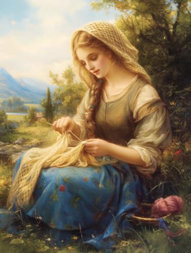 MIRONS Kreuzstich-Set zum Selbermachen, Madonna im Gemälde 11CT Kreuzstich Stickpackungen Vorgedruckt, komplettes Sortiment an vorgedruckten Startersets für Anfänger 30 * 40cm von MIRONS