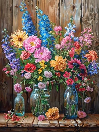 MIRONS Kreuzstich Stickpackung 11CT Sticken Set Erwachsene, Blumen in Vase,B,30 * 40cm DIY Vorgedruckt Kreuzstich Sticken Set für Anfänger Home Decor MIRONS Kreuzstich Stickpackung 11CT Sticken Set Erwachsene, Blumen in Vase,B,30 * 40cm DIY Vorgedruckt Kreuzstich Sticken Set für Anfänger Home Decor von MIRONS
