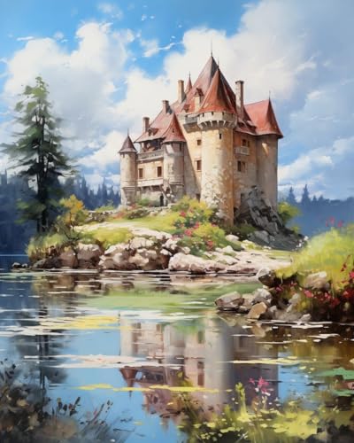 MIRONS Kreuzstich Stickpackungen Vorgedruckt Set, Ölgemäldeserie Schönes Schloss, J, 40 * 50CM 11CT DIY gestempelte Kreuzstich-Kits Hand Volle Linie Vorgedruckte Stickerei Starter Kits Für Anfänger MIRONS Kreuzstich Stickpackungen Vorgedruckt Set, Ölgemäldeserie Schönes Schloss, J, 40 * 50CM 11CT DIY gestempelte Kreuzstich-Kits Hand Volle Linie Vorgedruckte Stickerei Starter Kits Für Anfänger von MIRONS