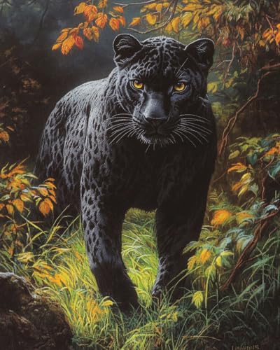 MIRONS Kreuzstich-Stickset, Schwarzer Panther im Dschungel 11CT Sticken Set Erwachsene Kreuzstich,Kreuzstich Stickpackungen Vorgedruckt für Wandkunst-Heimdekoration 40 * 50cm MIRONS Kreuzstich-Stickset, Schwarzer Panther im Dschungel 11CT Sticken Set Erwachsene Kreuzstich,Kreuzstich Stickpackungen Vorgedruckt für Wandkunst-Heimdekoration 40 * 50cm von MIRONS