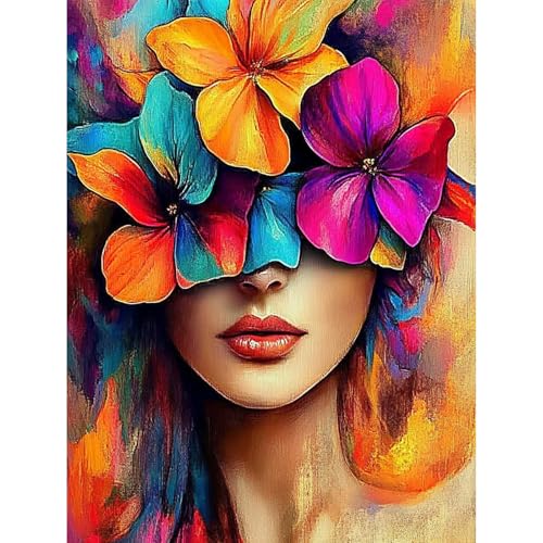 MISCER Diamond Painting für Erwachsene, Diamond Painting kit, Blume 5D Diamant Malerei Set Anfänger, Frau mit Blumen DIY Diamant Malerei Basteln Bilder Arts Geschenk für Zuhause Wand Deko 30x40cm MISCER Diamond Painting für Erwachsene, Diamond Painting kit, Blume 5D Diamant Malerei Set Anfänger, Frau mit Blumen DIY Diamant Malerei Basteln Bilder Arts Geschenk für Zuhause Wand Deko 30x40cm von MISCER