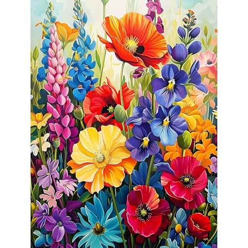 MISCER Diamond Painting für Erwachsene, Diamond Painting kit, Blume 5D Diamant Malerei Set Anfänger, Mohnblume DIY Diamant Malerei Basteln Bilder Arts Geschenk für Zuhause Wand Deko 30x40cm MISCER Diamond Painting für Erwachsene, Diamond Painting kit, Blume 5D Diamant Malerei Set Anfänger, Mohnblume DIY Diamant Malerei Basteln Bilder Arts Geschenk für Zuhause Wand Deko 30x40cm von MISCER