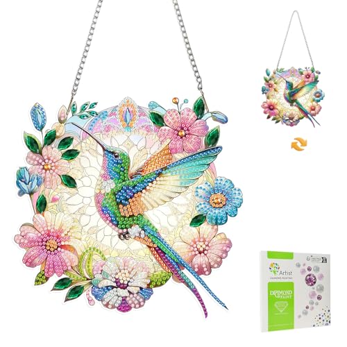 MISCER Vogel Diamond painting Hängende Ornament Kit, DIY Doppelseitig Diamant Malerei Fensterbilder Anhänger, Diamant Kunst Anhänger Kit für Kinder Erwachsene Tür-oder Fenster Wand Deko MISCER Vogel Diamond painting Hängende Ornament Kit, DIY Doppelseitig Diamant Malerei Fensterbilder Anhänger, Diamant Kunst Anhänger Kit für Kinder Erwachsene Tür-oder Fenster Wand Deko von MISCER