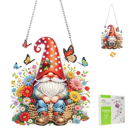 MISCER Zwerg Diamond painting Hängende Ornament Kit, DIY Doppelseitig Diamant Malerei Fensterbilder Anhänger, Diamant Kunst Anhänger Kit für Kinder Erwachsene Tür-oder Fenster Wand Deko MISCER Zwerg Diamond painting Hängende Ornament Kit, DIY Doppelseitig Diamant Malerei Fensterbilder Anhänger, Diamant Kunst Anhänger Kit für Kinder Erwachsene Tür-oder Fenster Wand Deko von MISCER