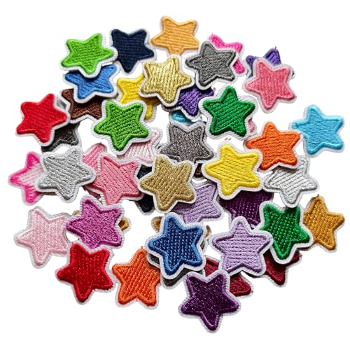 MISDONR 46 Stück 2,3 cm Stern-Aufnäher zum Aufbügeln, verschiedene Farben, bestickte Applikationen für Reparatur, Dekoration, Jacken, Jeans, Kleidung, Hüte, Schuhe, Taschen MISDONR 46 Stück 2,3 cm Stern-Aufnäher zum Aufbügeln, verschiedene Farben, bestickte Applikationen für Reparatur, Dekoration, Jacken, Jeans, Kleidung, Hüte, Schuhe, Taschen von MISDONR