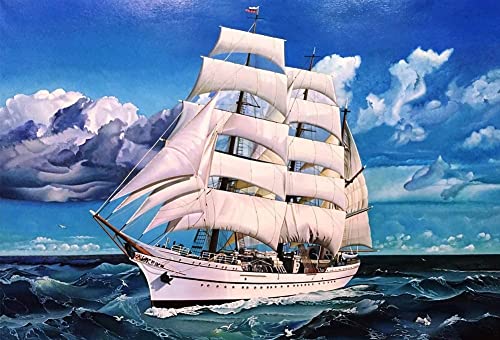 MISHBAY Diamond Painting Erwachsene 30x40cm Schiff - Diamant Painting Bilder - DIY Strass Mosaikbild mit Hochwertiger Leinwand - Kreatives Hobb MISHBAY Diamond Painting Erwachsene 30x40cm Schiff - Diamant Painting Bilder - DIY Strass Mosaikbild mit Hochwertiger Leinwand - Kreatives Hobb von MISHBAY
