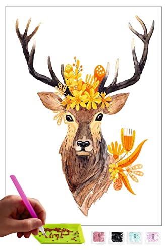 MISHBAY Diamond Painting Hirsch - 30x40cm Diamond Painting Erwachsene - Diamant Painting Bilder Hirsch - DIY 5D Satz Wand Dekor Diamantstickerei MISHBAY Diamond Painting Hirsch - 30x40cm Diamond Painting Erwachsene - Diamant Painting Bilder Hirsch - DIY 5D Satz Wand Dekor Diamantstickerei von MISHBAY