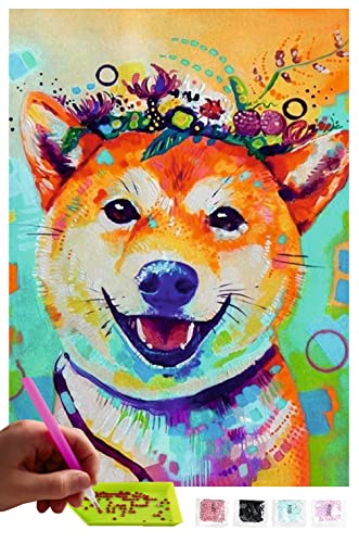 MISHBAY Diamond Painting Tiere - 30x40cm Diamond Painting Erwachsene - Diamant Painting Bilder Akita Hund - DIY 5D Satz Wand Dekor Diamantstickerei MISHBAY Diamond Painting Tiere - 30x40cm Diamond Painting Erwachsene - Diamant Painting Bilder Akita Hund - DIY 5D Satz Wand Dekor Diamantstickerei von MISHBAY