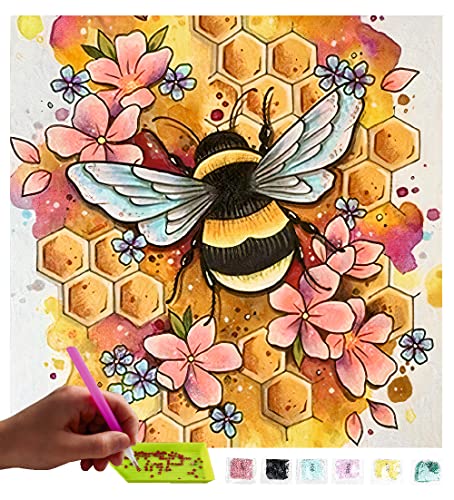MISHBAY Diamond Painting Erwachsene Biene - Diamant Painting Bilder - DIY Strass Mosaikbild mit Hochwertiger Leinwand - Kreatives Hobb MISHBAY Diamond Painting Erwachsene Biene - Diamant Painting Bilder - DIY Strass Mosaikbild mit Hochwertiger Leinwand - Kreatives Hobb von MISHBAY