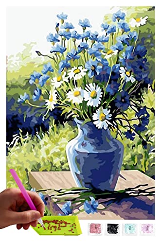 MISHBAY Diamond Painting Blumenstrauß - 30x40cm Diamond Painting Erwachsene - Diamant Painting Bilder Blumen - DIY 5D Satz Wand Dekor Diamantstickerei von MISHBAY