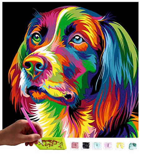 MISHBAY Diamond Painting Tiere - 30x30cm Diamond Painting Erwachsene - Diamant Painting Bilder Hund - DIY 5D Satz Wand Dekor Diamantstickerei MISHBAY Diamond Painting Tiere - 30x30cm Diamond Painting Erwachsene - Diamant Painting Bilder Hund - DIY 5D Satz Wand Dekor Diamantstickerei von MISHBAY