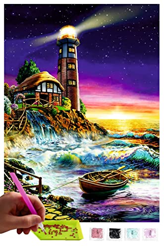 MISHBAY Diamond Painting Leuchtturm - 30x40cm Diamond Painting Erwachsene - Diamant Painting Bilder - DIY 5D Satz Wand Dekor Diamantstickerei MISHBAY Diamond Painting Leuchtturm - 30x40cm Diamond Painting Erwachsene - Diamant Painting Bilder - DIY 5D Satz Wand Dekor Diamantstickerei von MISHBAY