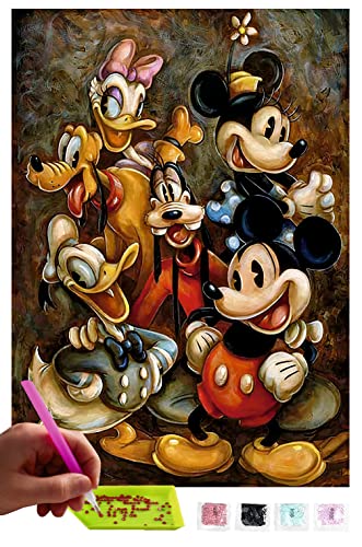 MISHBAY Diamond Painting Mickey Mouse - 30x40cm Diamond Painting Erwachsene - Disney Diamant Painting Bilder - DIY 5D Satz Wand Dekor Diamantstickerei von MISHBAY