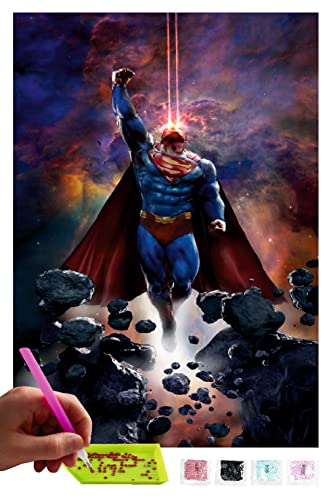 MISHBAY Diamond Painting Superman - 30x40cm Diamond Painting Erwachsene - 5D Diamant Painting Bilder - Malen nach Zahlen Superhelden Crystal Art von MISHBAY