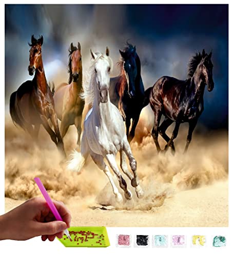 MISHBAY Diamond Painting Pferd - 30x40cm Diamond Painting Erwachsene - Diamant Painting Bilder Pferde - DIY 5D Satz Wand Dekor Diamantstickerei MISHBAY Diamond Painting Pferd - 30x40cm Diamond Painting Erwachsene - Diamant Painting Bilder Pferde - DIY 5D Satz Wand Dekor Diamantstickerei von MISHBAY