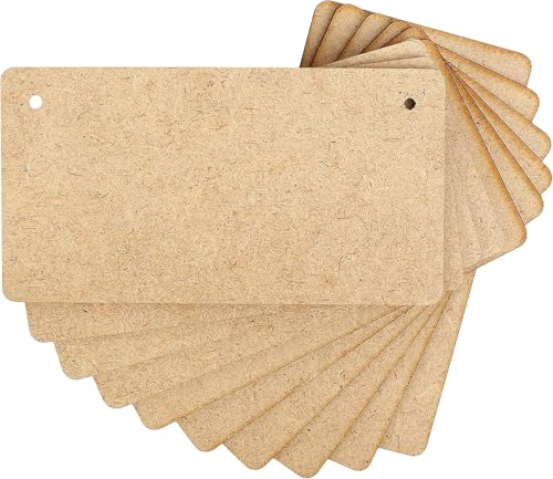 10 x MDF-Platten, 15 x 8 cm, 3 mm dick, abgerundete Kanten, mit Löchern zum Aufhängen 10 x MDF-Platten, 15 x 8 cm, 3 mm dick, abgerundete Kanten, mit Löchern zum Aufhängen von MISS MAPS