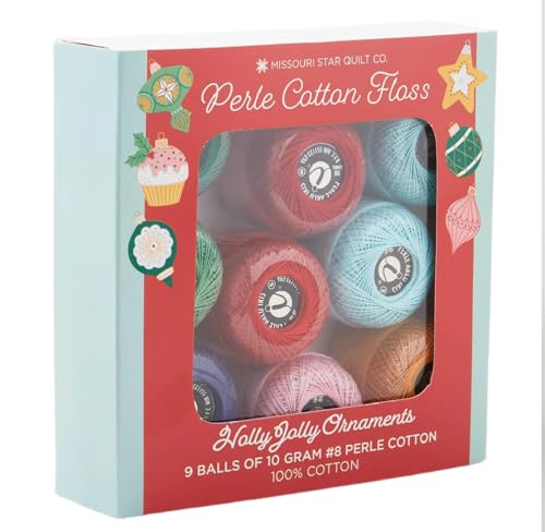 Missouri Star Holly Jolly Ornaments Perle Baumwollseide Pack - Premium-Stickgarn-Set für Handnähte, Applikationen & Urlaubs-Quilt-Projekte von MISSOURI STAR QUILT CO.