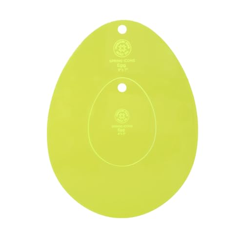 Missouri Star Spring Icon Egg Template - Acryl Nesting Quilting Templates for Appliqué & Paper Crafts - 10.2 cm x 7.6 cm and 22.9 cm x 17.8 cm Set - Reusable Easter & Spring Craft Stencils von MISSOURI STAR QUILT CO.