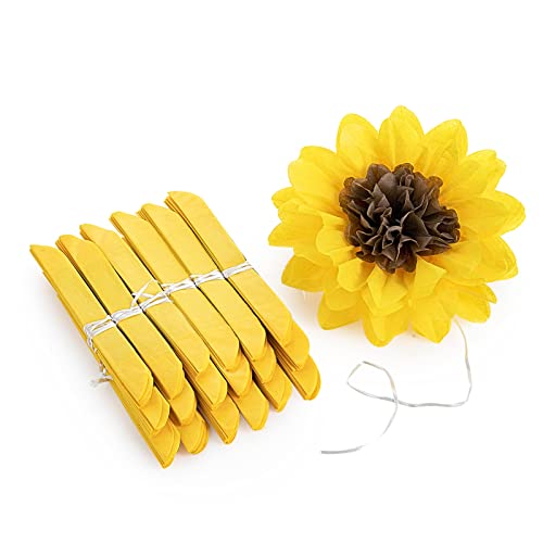 MISU Sonnenblumen, Party-Dekorationen, gelbe Seiden-Pompons, Papierblumen für Klassenzimmer, Babyparty, Hochzeit, Geburtstag, Party, Hintergrund, Heimdekoration, 25,4 cm, 18 Stück MISU Sonnenblumen, Party-Dekorationen, gelbe Seiden-Pompons, Papierblumen für Klassenzimmer, Babyparty, Hochzeit, Geburtstag, Party, Hintergrund, Heimdekoration, 25,4 cm, 18 Stück von MISU