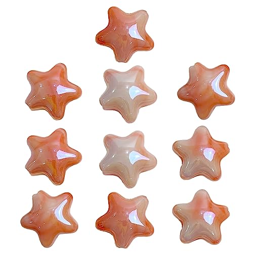10 Stück Früherziehung Acryl Zweifarbiger Farbverlauf Wolke Stern Perlen Farbe lose Perlen Handy Zubehör Materialien von MISUVRSE