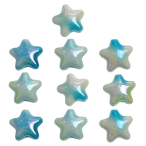 10 Stück Früherziehung Acryl Zweifarbiger Farbverlauf Wolke Stern Perlen Farbe lose Perlen Handy Zubehör Materialien von MISUVRSE