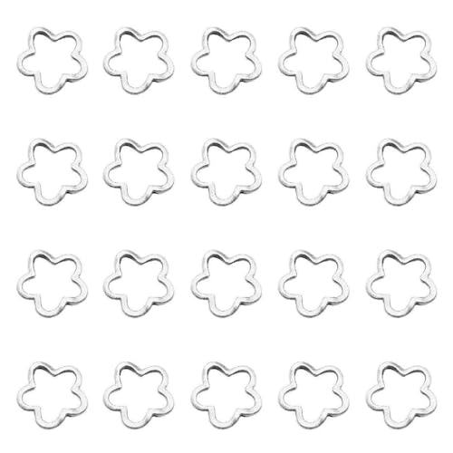20 stücke Zwei Loch Blume Rahmen Perlen Spacer Verbinder DIY Halskette Armband Ohrringe Anhänger Schmuckherstellung Zubehör Blume Spacer Perlen für Armbänder Schmuckherstellung von MISUVRSE
